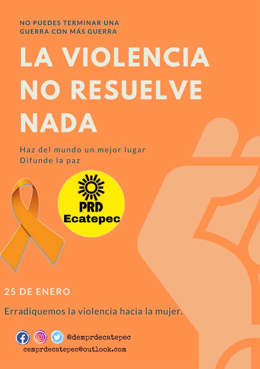 demprdecatepec's tweet photo. ¡NO TE QUEDES CALLADA! Denuncia cualquier tipo de violencia, erradiquemos la violencia hacia las mujeres.... #demprdecatepec #25dianaranja #ViolenciaDeGénero https://t.co/dK6POveino