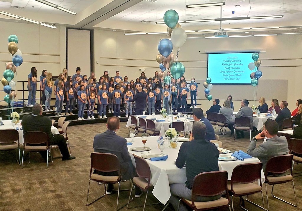 KellerISD's tweet photo. The beautiful voices of @TSMSKeller's Varsity Treble Choir wowed attendees at last night's Board Appreciation Celebration, honoring our Trustees. Thank you for sharing your talent with us and good luck at @SWesternACDA! #CelebrateKISD https://t.co/tw6Qedc9d0