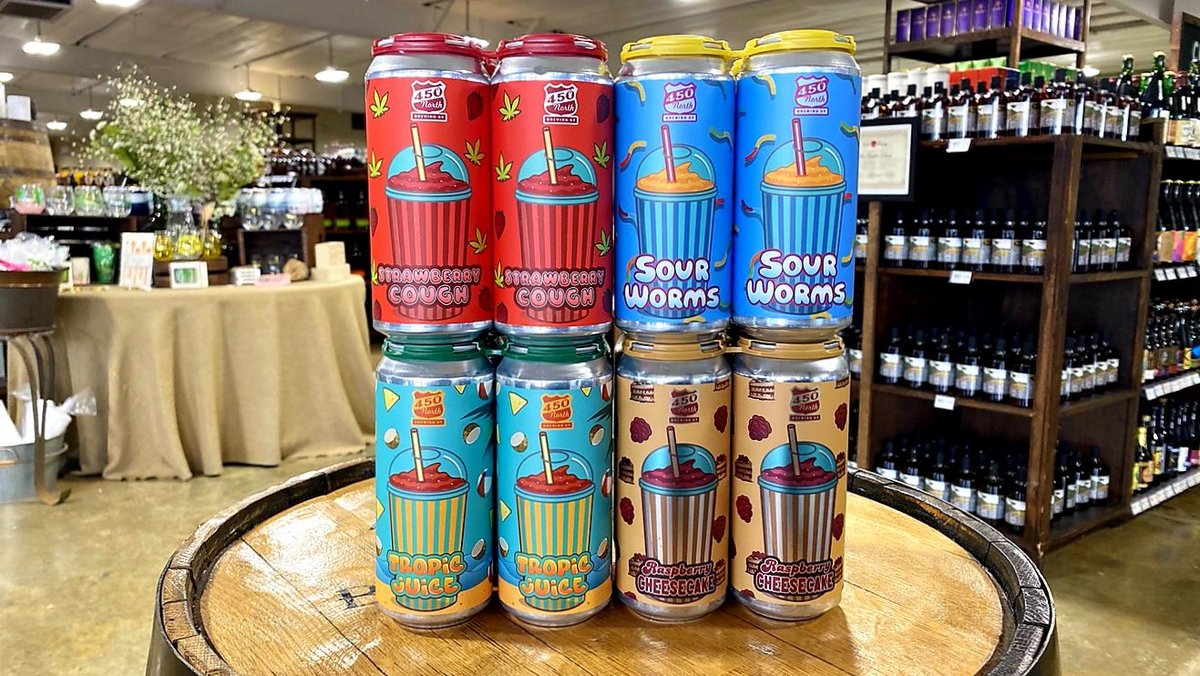 TheBottleShopga's tweet image. More @450North smoothie style sours just arrived! We have Strawberry Cough, Sour Worms, Tropic Juice, and Raspberry Cheesecake #INbeer #smoothiesour #strawberrycough #sourworms #tropicjuice #raspberrycheesecake