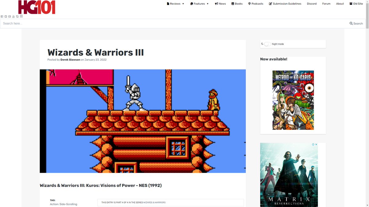 Hardcore Gaming 101 website screenshot