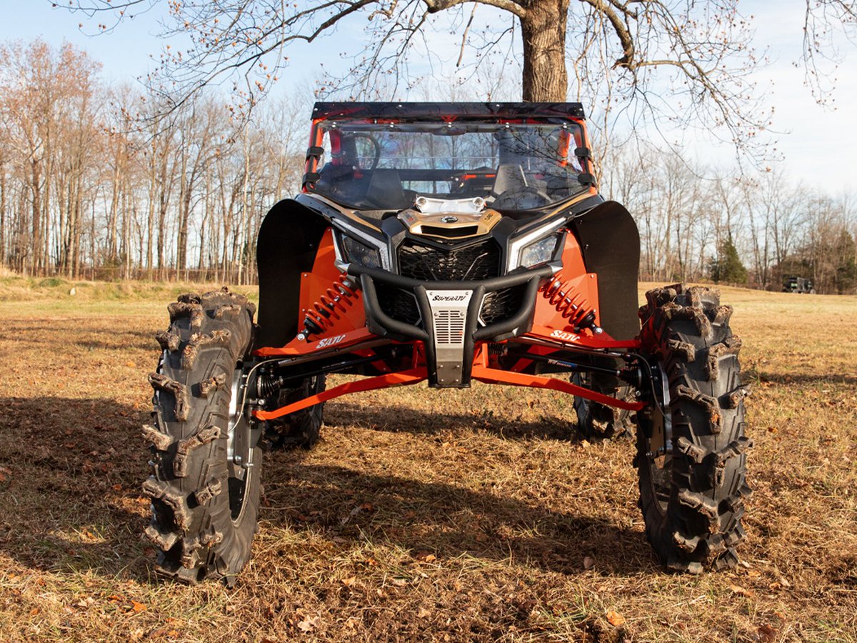 superatvtweet's tweet photo. 🛡 The crap on the trail is supposed to stay on the ground, but sometimes your front tires can pick up branches &amp; drive them right through your wheel well. 😲 If you want to avoid the situation, install #SuperATV’s #CanAm #MaverickX3 Inner Fender Guards! 💪😎 #LetsRideSafe https://t.co/BNor8eSHSR