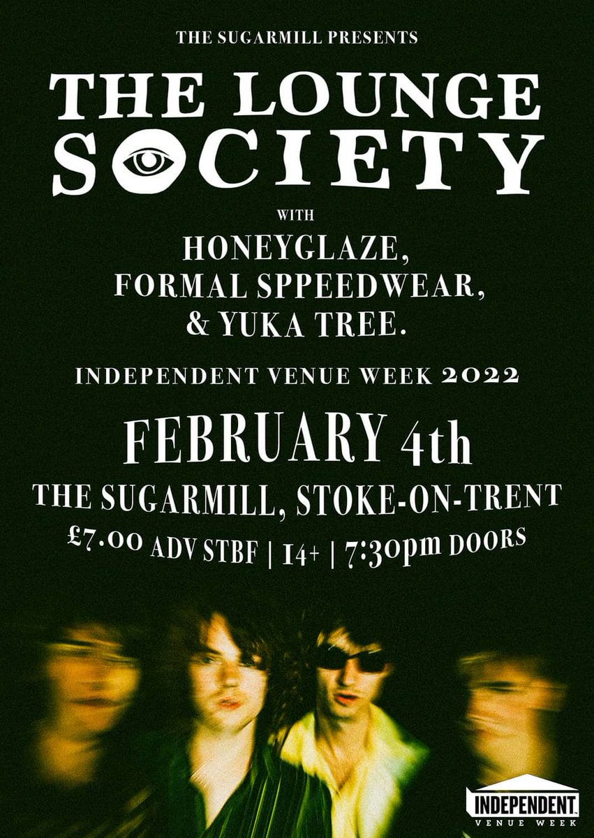 Pleased to announce we'll be back at <a href="/SugarmillStoke/">The Sugarmill</a> for independent venue week in Feb. Not a shabby line up either. <a href="/LoungeSocietyHB/">The Lounge Society</a> <a href="/honeyglaze/">honeyglaze</a>  Tickets - seetickets.com/event/the-loun…