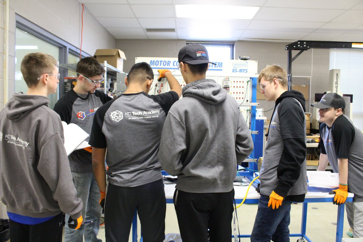 In <a href="/AttendKCTech/">KC Tech Academy</a> at NCC, students have been doing labs on motor controls. Groups have been working on electrical troubleshooting and diagnosing the root cause of failures, as well as, wiring up a control cabinet to perform a predefined function. #NCCRocks