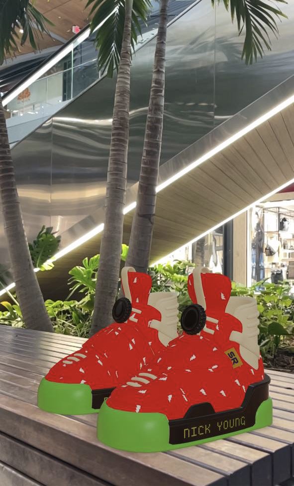 ABLO_Official's tweet photo. Space Runners #NFTs are designed for all environments!🌴❄️ 

Up next: The first @Snapchat filter that will let you wear a Space Runners NFT!! Get ready to pose 👟📸

Where will you be showing off Space Runners from? 👀

#metaverse #NFT #AR #fashion #AugmentedReality https://t.co/P6Qtd1Y6if