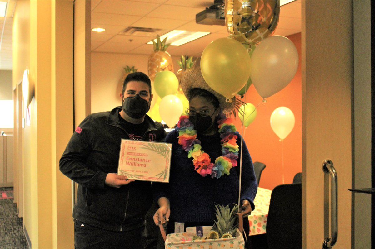 📣🚨🍍 We have some PEAK winners at @TheNotoriousOKC 📣🚨🍍 An awesome way to surprise our winners William King (TEX Expert) and Constance Williams (TEX TM)! These two received multiple nominations from their peers and had amazing contributions in 2021! Well deserved! 🏝🍍 🎉 🙌🏻