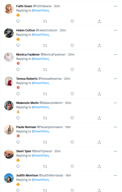 NFTethics's tweet photo. Just warning people for an upcoming rug called @theshifters_. We wrote a complete thread about them and they didn't even bother to respond: https://t.co/NHOQo3C85P

The project has so many red flags, and we didn't even mention all the fake Twitter profiles (see screenshots) https://t.co/bykBDYLrmy