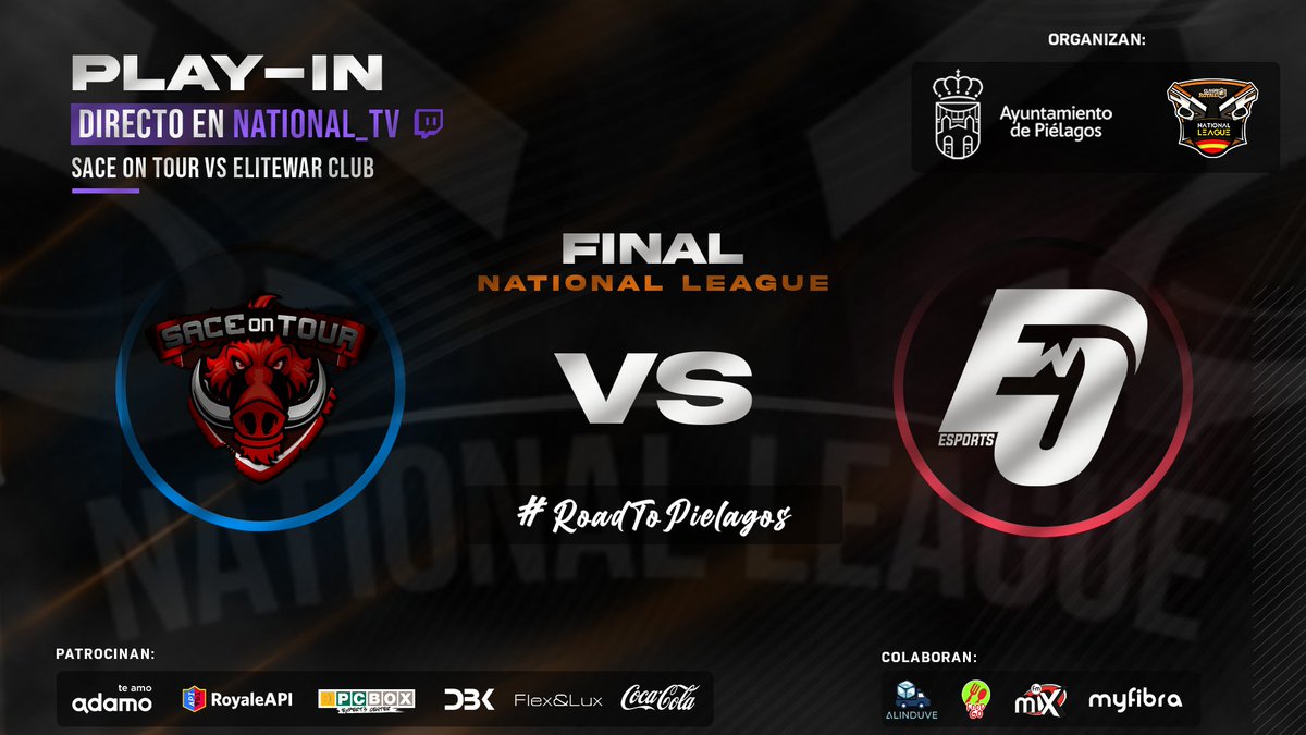 #ClashRoyale | #MATCHDAY

Hoy en directo, PlayIn del #GrupoA

🏆 #GrupoA | #Final
📅 26/1
⌚ 21:00🇪🇸 17:00🇦🇷 14:00🇲🇽
<a href="/sace_tour/">Sace On Tour</a> 🆚 <a href="/EliteWar_Club/">𝐄𝐥𝐢𝐭𝐞W̶a̶r̶ 𝐂𝐥𝐮𝐛 🎮</a>

🎙️ @Zilex96 &amp; <a href="/Buffito_/">Rafa</a>
🎬 <a href="/DStudioREC/">DStudio REC</a>
📊 <a href="/jbooruiz/">Juan</a>
📺 bit.ly/National_TV

#RoadToPielagos