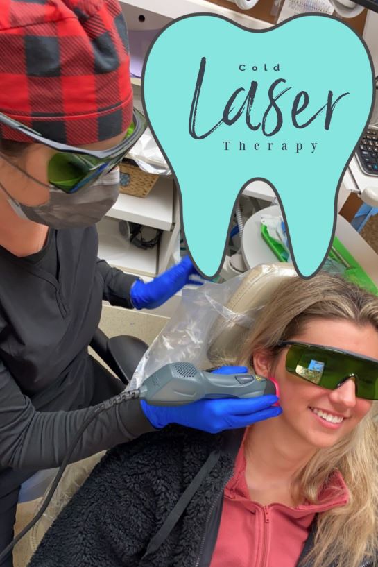 rhoadesdds's tweet photo. COLD LASER THERAPY! Are you experiencing jaw, neck, ear, or face pain? Does it hurt to chew?  Jaw pop?  #ColdLaserTherapy! Since COVID we have seen a large increase of patients with facial pain. We Can Help!#OlatheDentist #KansasDentist #Stress #KansasCityDentist #CovidEra #KC https://t.co/0si7u7xHTl