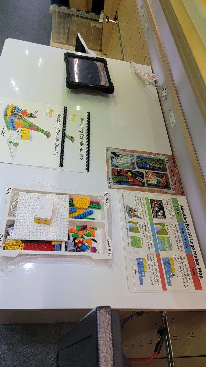 afaulknerstem's tweet photo. Loving our new #fcpsstembus unit, Adapting for All. Students designed an accessbile river ferry with @LEGO_Education new spike essentials and created a communication board using @makeymakey and @scratch "When we design for disability, we all benefit." -Elise Roy @JoshRayburnKY https://t.co/BJojkrmowq