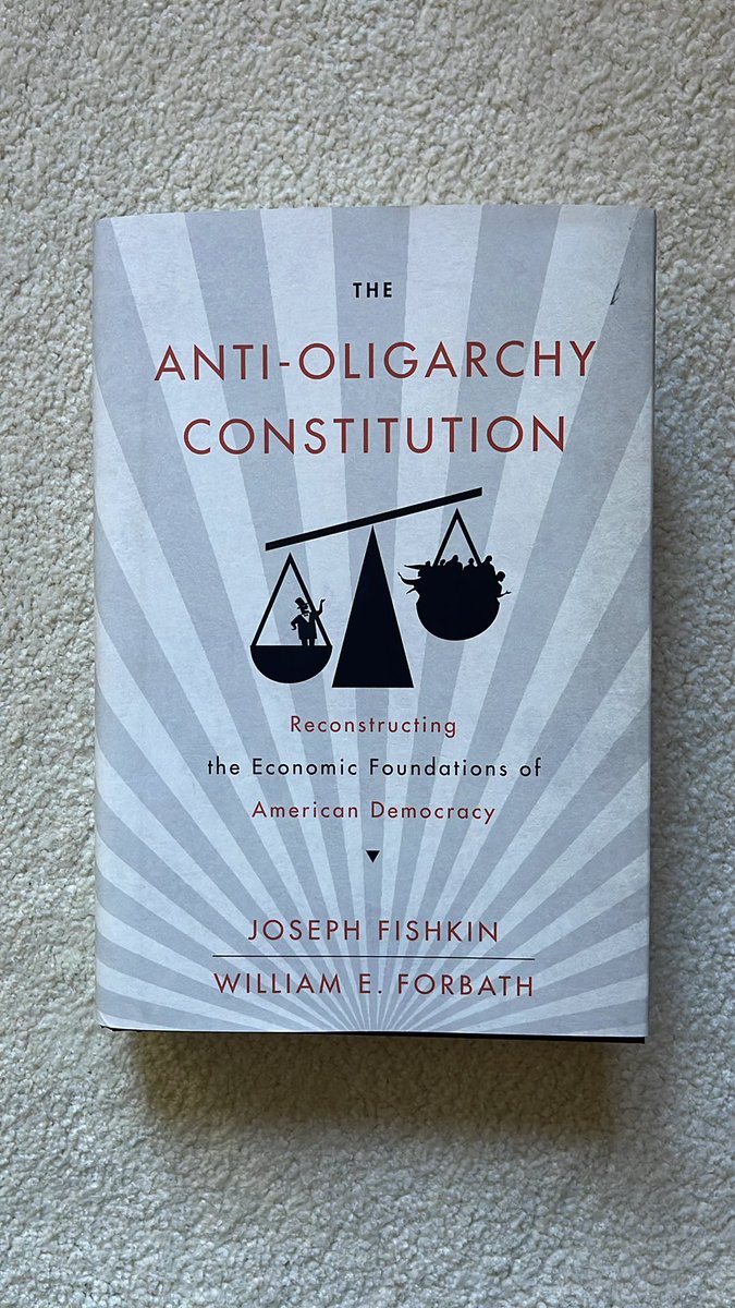 jameshallidaySD's tweet photo. Very excited to dive into The Anti-Oligarchy Constitution from @joeyfishkin &amp; @WForbath! https://t.co/AyAc7m2KMr
