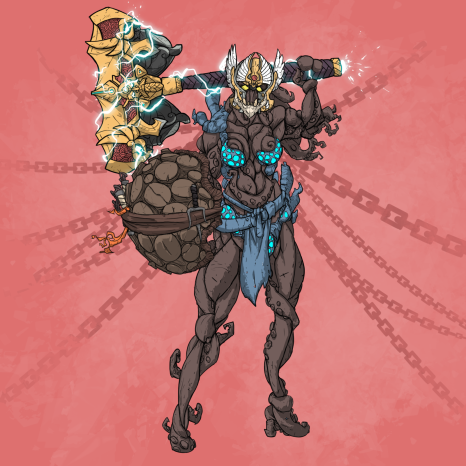 Galaxiators's tweet photo. Our hunters ventured deep into uncharted territory for this legendary, dwarf forged weapon of power. Deep beyond the 9 realms, they went into Asgård, salvaging this nature bending relic, the mighty sky-shaking hammer Mjølner! 🌩️

Will you mint this 1/1 weapon? ⚡️

#nftart #NFT https://t.co/1cLqmwy8zs
