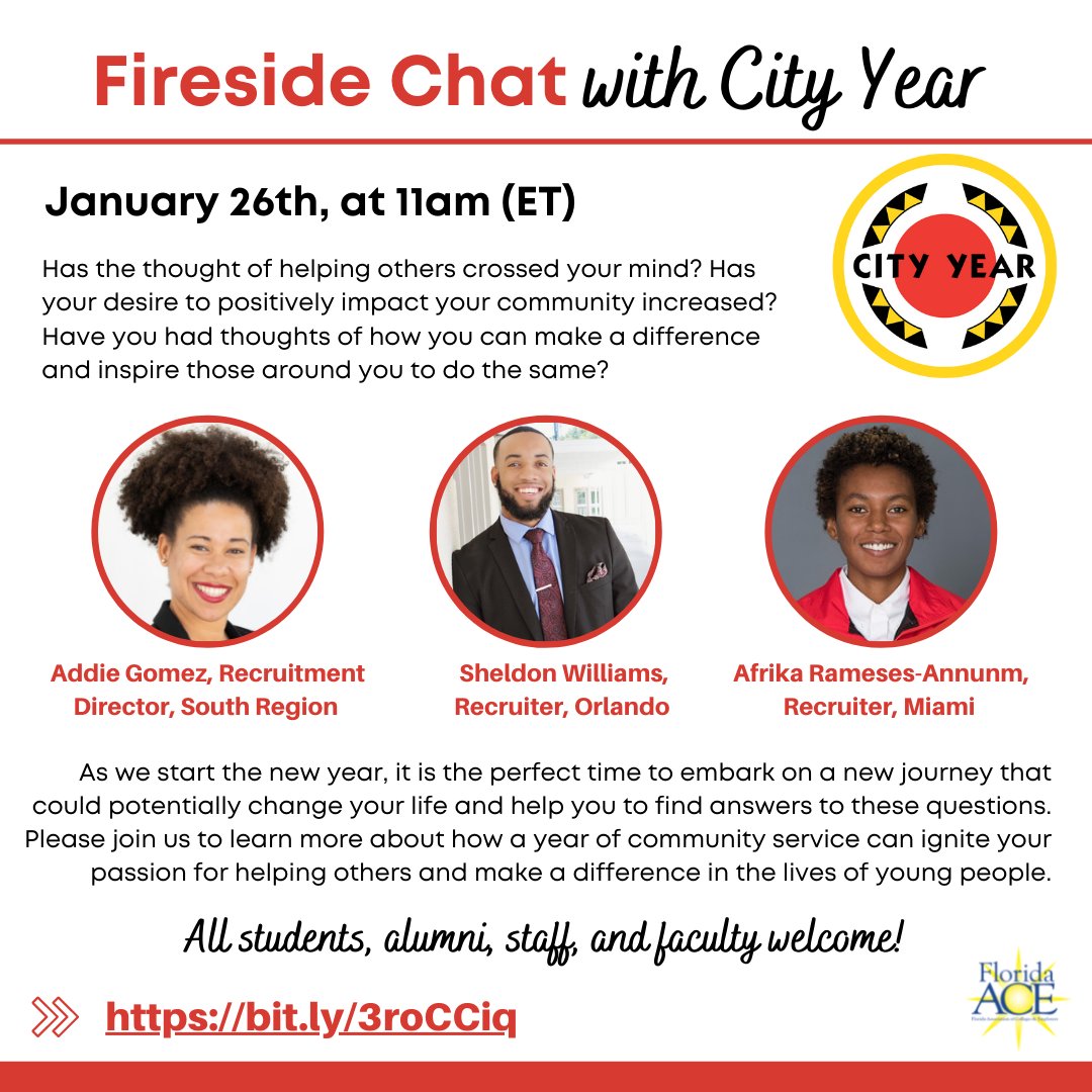 Don't forget to join tomorrow's Fireside Chat with <a href="/CityYear/">CityYear</a> at 11 a.m. ET! Register at bit.ly/3roCCiq