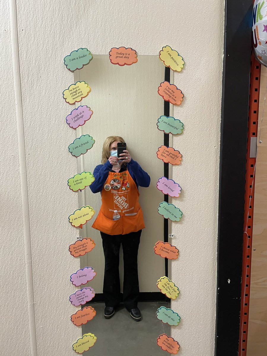 Check out the magic mirror in #2507!  It is outlined with positive, motivational words to help others look at their image and think positive thoughts!  Love it!  Thanks Team!