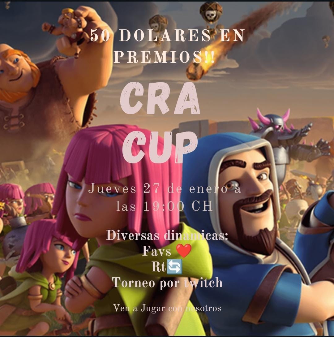 Sánchez (@snchezcr2) on Twitter photo CRA Cup 🏆
$50 usd 💵 en premio.
La CRA Cup es una copa individual donde podrás ganar 1 de los 16 cupos dando like y rt a esta publicación y a la vez siguiendo las cuentas que mencionaré:
-<a href="/Snchezcr2/">Sánchez</a>.
-<a href="/Lit0sR/">carliiitossyoel</a>
-<a href="/Stanlein221/">⭐Stanlein22⭐</a>
-@LOSGUERREROSZ_
Pruebas al MD CRA Cup 🏆
$50 usd 💵 en premio.
La CRA Cup es una copa individual donde podrás ganar 1 de los 16 cupos dando like y rt a esta publicación y a la vez siguiendo las cuentas que mencionaré:
-<a href="/Snchezcr2/">Sánchez</a>.
-<a href="/Lit0sR/">carliiitossyoel</a>
-<a href="/Stanlein221/">⭐Stanlein22⭐</a>
-@LOSGUERREROSZ_
Pruebas al MD