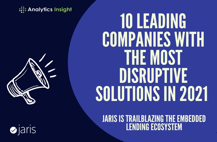 jarisinc's tweet photo. jaris, Named as One of 10 Leading Companies with Most Disruptive Solutions in 2021 by Analytics Insighthttps://jaris.io/news/analytics-insight-release https://t.co/sv4BqMYCkZ