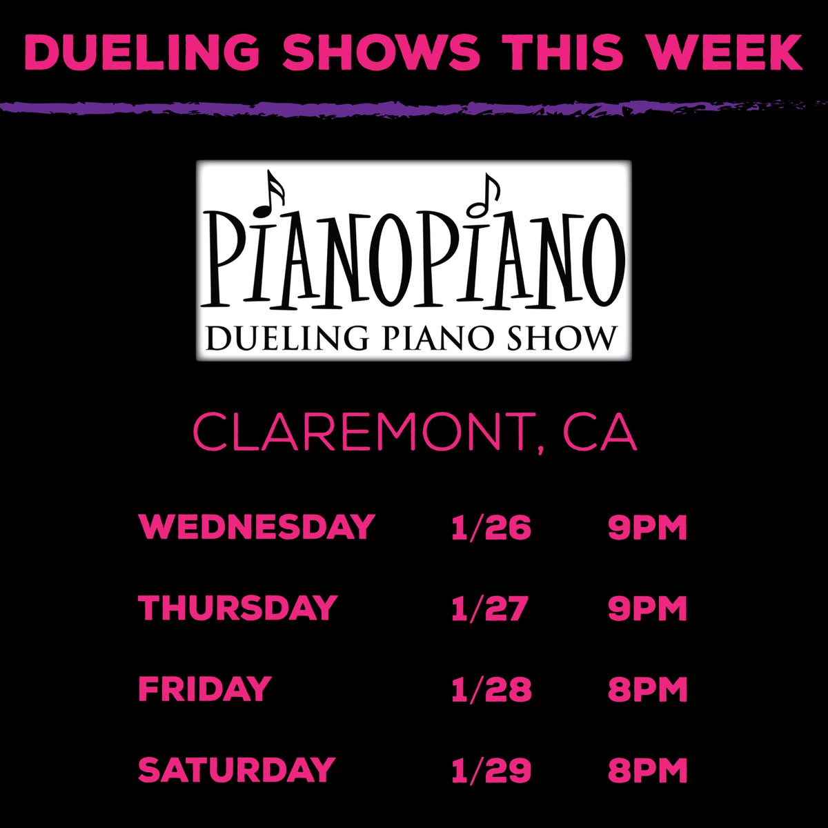 nathantemby's tweet photo. Performing this week @PianoPianoFUN so come on out and make some requests!!
#diva #duelingpianos #allrequestshow #gayboy #livemusic #piano #singer https://t.co/4q9i9xPOoS