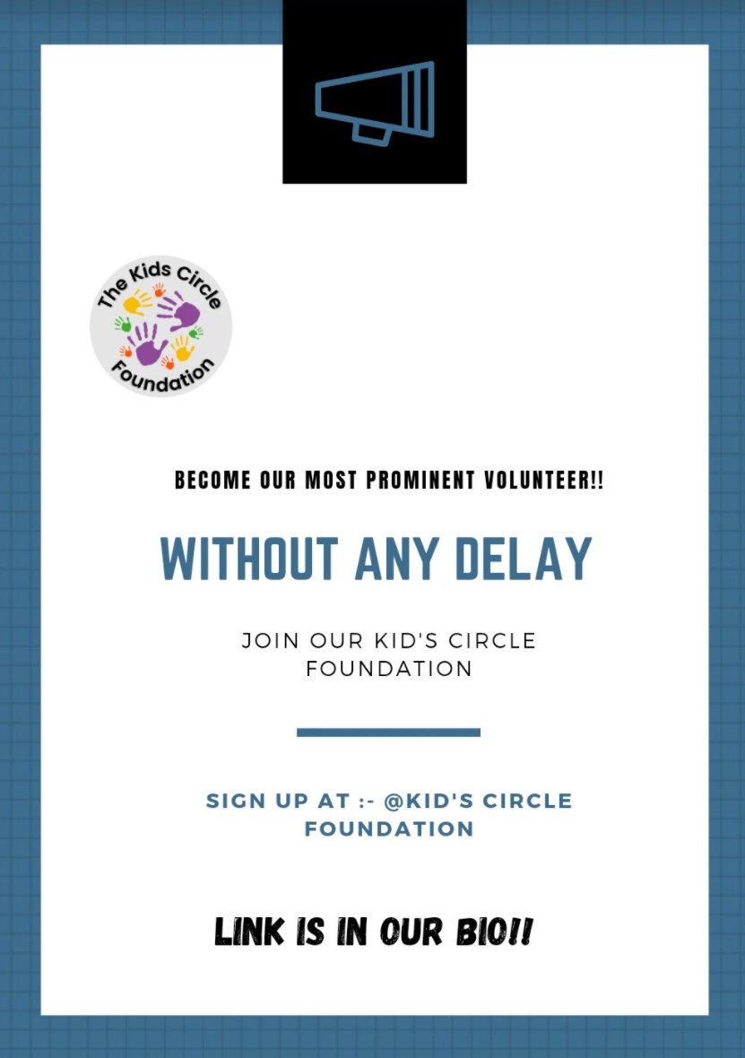 Here at The Kids Circle Foundation, you can virtually volunteer from the comfort of your own home! Apply today for one or more of our awesome volunteer positions and help make a difference in this world! <a href="/TheKidsCircleF1/">The Kids Circle Foundation</a>