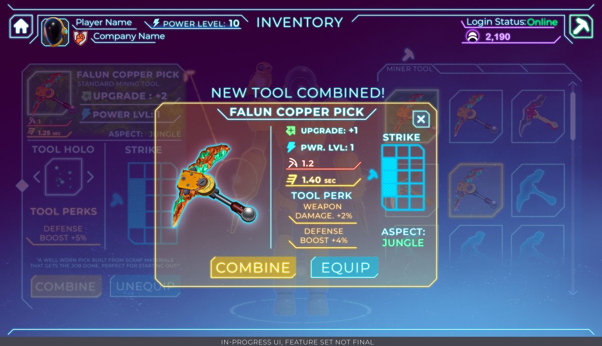 MinesOfDalarnia's tweet photo. With our latest update to @MinesOfDalarnia 2.0, you will be crafting, combining, and improving your primary tool ⛏️ for mining! 

Join our Discord for more discussions on your favorite game 💬 https://t.co/Lrr5K9lKvv.

#P2E #NFT https://t.co/mqBIXWyala