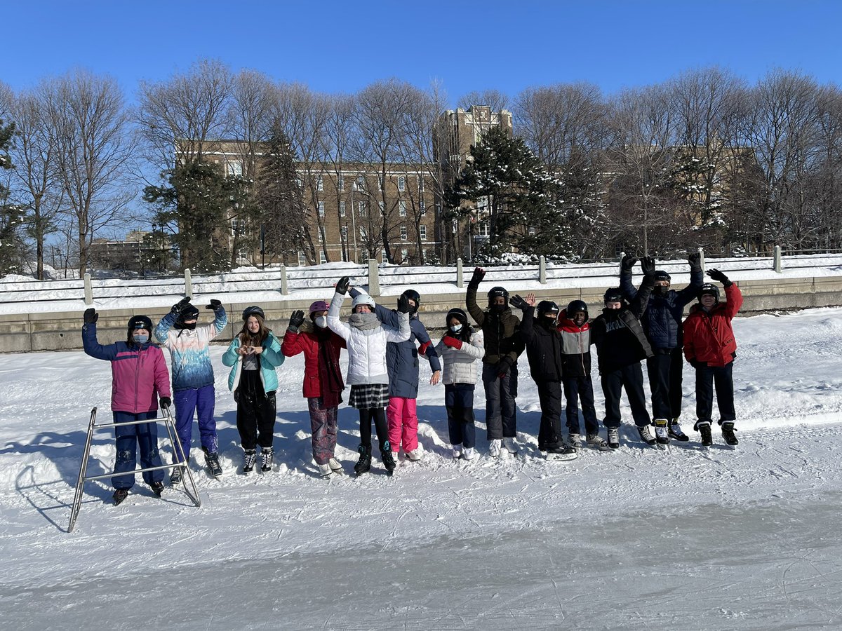 lemjen22's tweet photo. Mac PE is back on the ice!⛸ Every year we are reminded of how blessed we are to go to such a beautiful school, right on the @NCC_Skateway ! We also 💙 the outdoors! @OttCatholicSB @ImmaculataOCSB #WhyMac #ocsbOutdoors @Ms_Stewart44 https://t.co/0iVac61viK