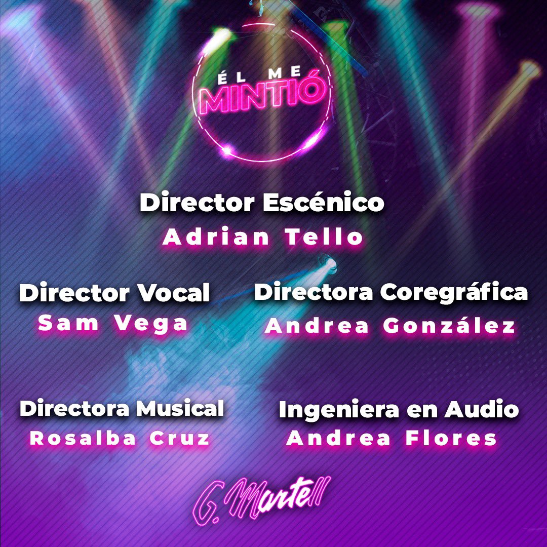 gmartell's tweet photo. En Marzo 2022 comenzamos nuevo montaje y ya puedes apartar tu lugar!
No te quedes fuera de esta experiencia “El me mintió” 🎶 #GMartell https://t.co/75j3l1w47A