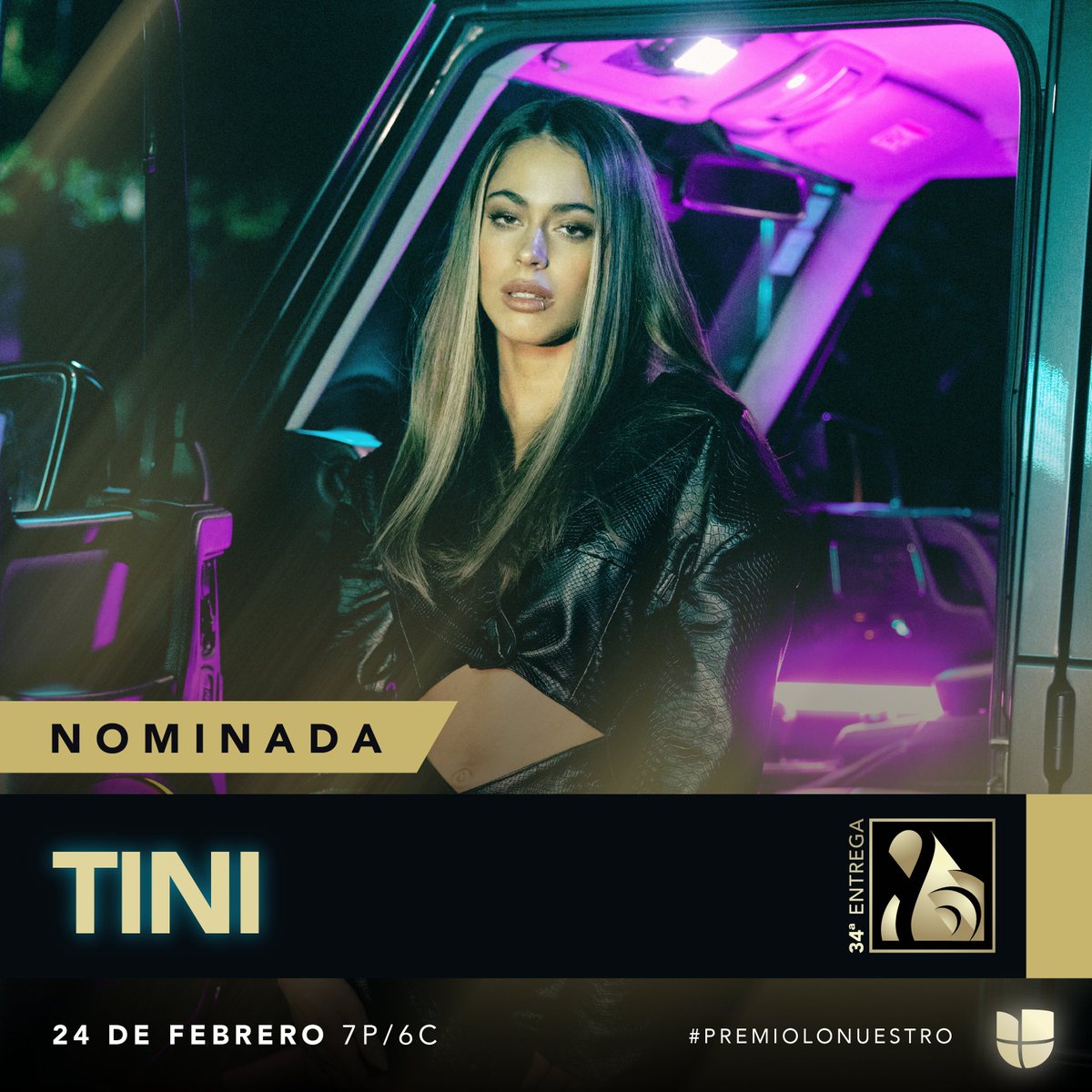 SonyMusicLatin's tweet photo. Felicidades @TiniStoessel por tu nominación a "Canción Del Año – Pop" para @premiolonuestro! 🤩🎶🙌😍 #PremioLoNuestro https://t.co/kQXQSCd2Ok
