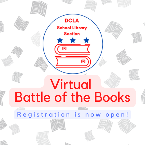 DCLA_SLS's tweet photo. Registration is open for the 2022 Virtual DC Battle of the Books! #SchoolLibrarians &amp; teachers from DC public, private, &amp; charter schools are invited to participate. We will have Upper ES, Middle School, and - new this year! - High School competitions. @DCLALibrarians https://t.co/767tko4b7v