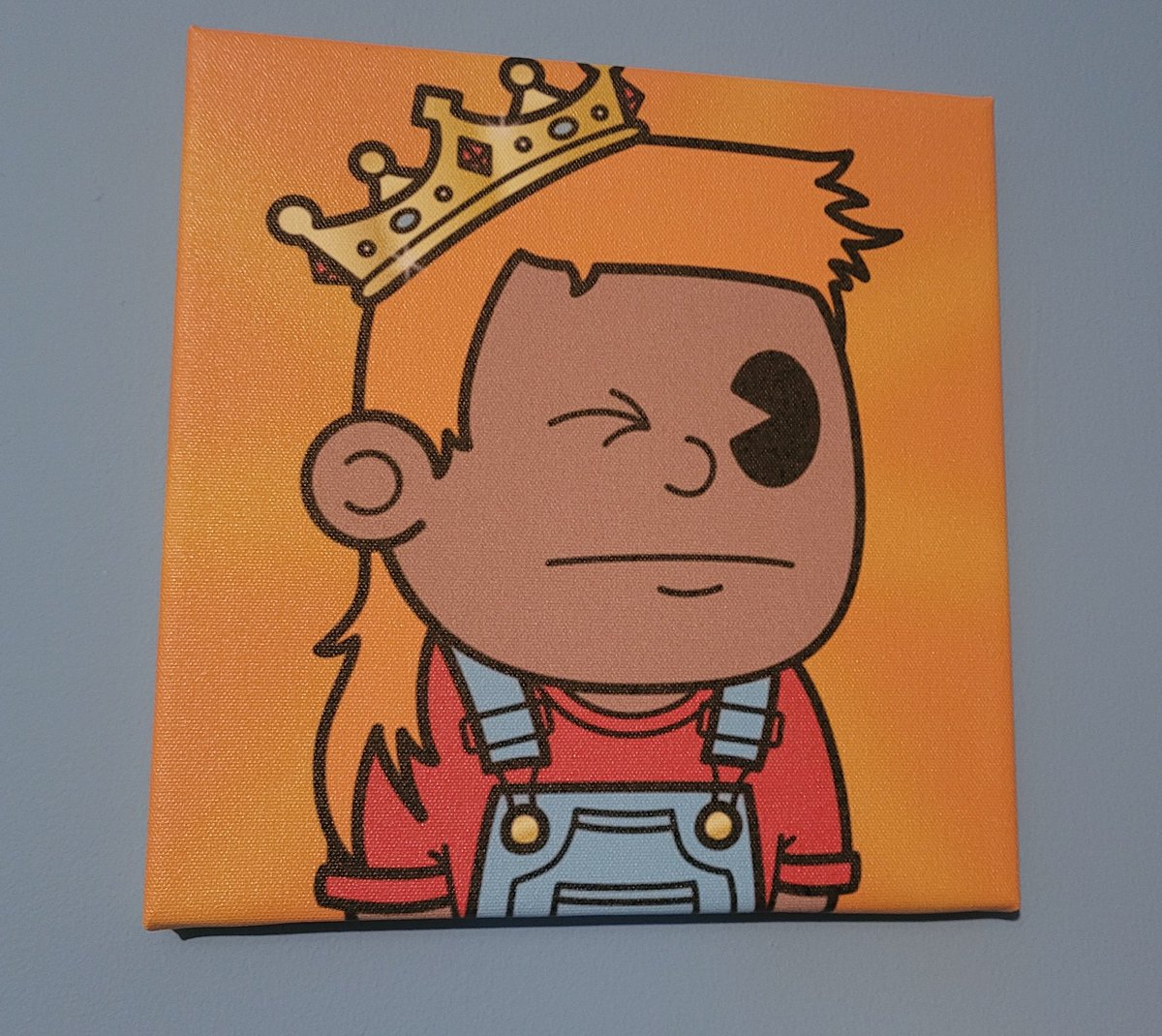 KingOfFling's tweet photo. Got some canvas done of my @Fudderverse and @Chimp_Club pfp. They both came out really well. https://t.co/3Wah6ggKrI