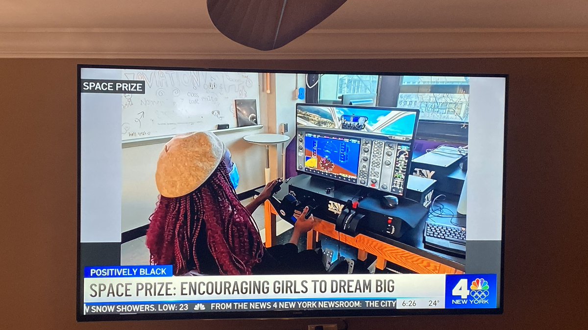 hagarabuella's tweet photo. I am filled with so much joy that our very own student Zorah Emerson interviewed with NBC news for their Positively Black segment. Shout out to our Aviation teacher Zach Rosch for helping support our women in STEAM! #positivelyperfect #PiratePride https://t.co/e6nUBjuEqK