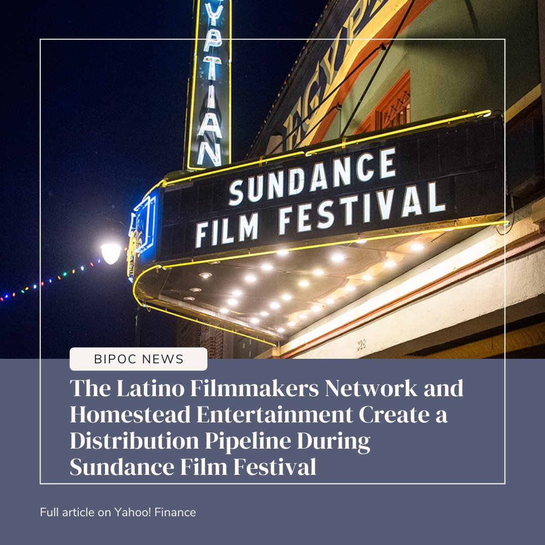 thetidefilmfest's tweet photo. The Latino Filmmakers Network and Homestead Entertainment Create a Distribution Pipeline During Sundance Film Festival
Check out this #YahooFinance article!
#TIDEFF #FilmFestival #Sundance
https://t.co/gqsh8OWjyd https://t.co/K0dAVcU0DK
