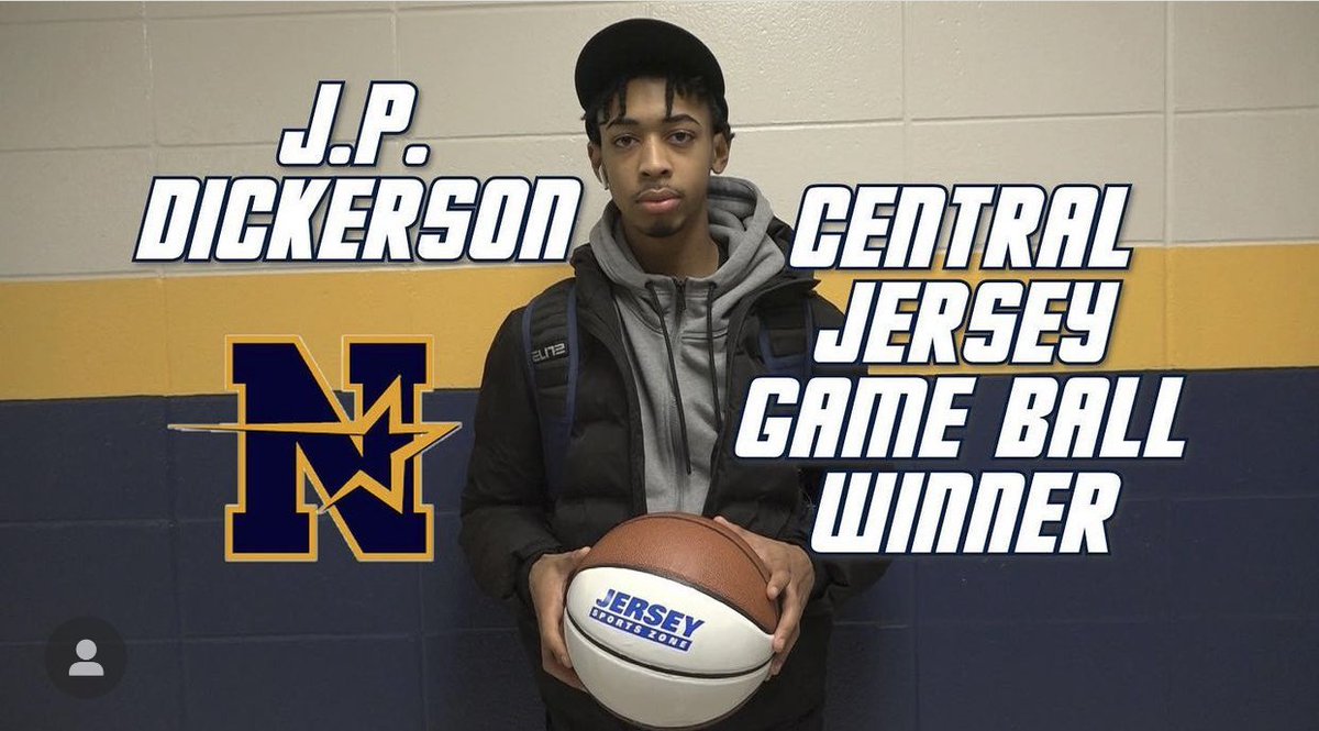 MrsDawnWhiteNHS's tweet photo. 🏀 Congratulations to J.P. Dickerson on taking home his JSZ Central Jersey Game Ball for his 20 points vs. South Hunterdon!! Way to go JP!! @HTSD_Nottingham @BigDawgAD @NottinghamNABC @coach_raba @JpDickerson1 https://t.co/rx8LTgNyKf