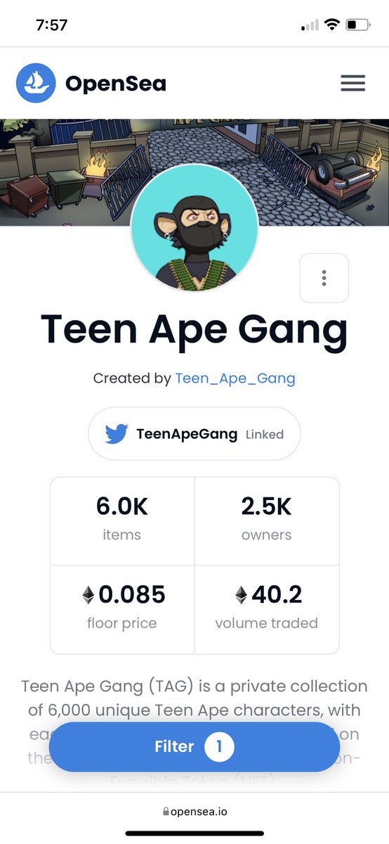 CryptoRubber's tweet photo. The floor is rising!! Still cheap! Grab ur TAG before its too late. #teenapegang is worthy of your $Eth.
@StephenCurry30 maybe you want some TAG?
@garyvee how about you?
https://t.co/Ymgf9QPSuF
#TAGfollowTAG
#TAGPOWER #TAGNFT #TAGMOON #NFTs #NFTCommunity #NFTCollection #NFT https://t.co/83PkjmI39P