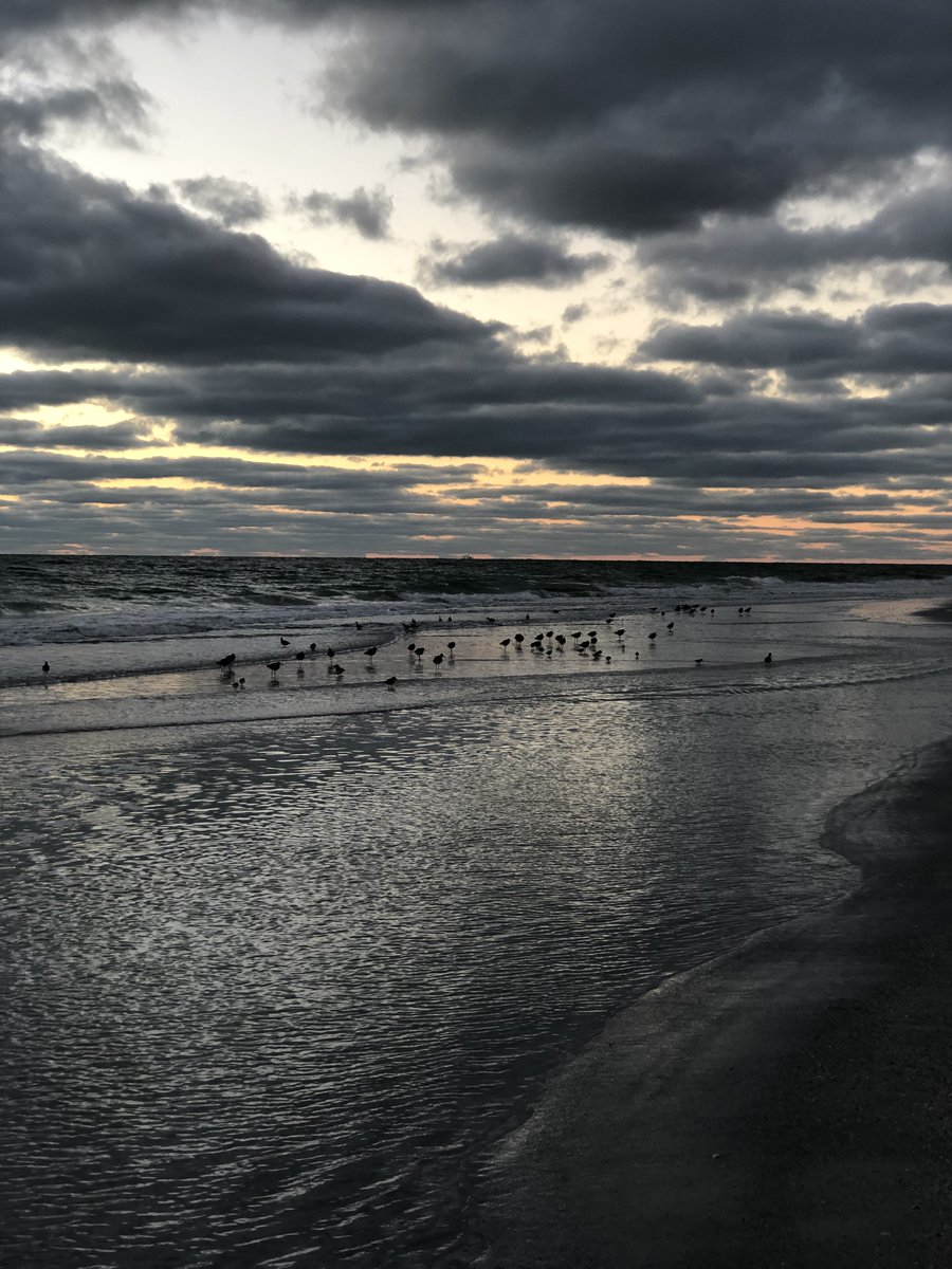 Even with the cold the beach in the evening is lovely!