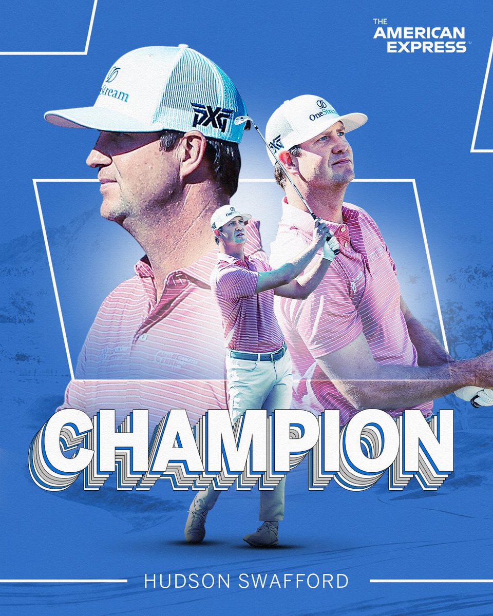 theamexgolf's tweet photo. Your champion, Hudson Swafford! https://t.co/WRpj3kted2