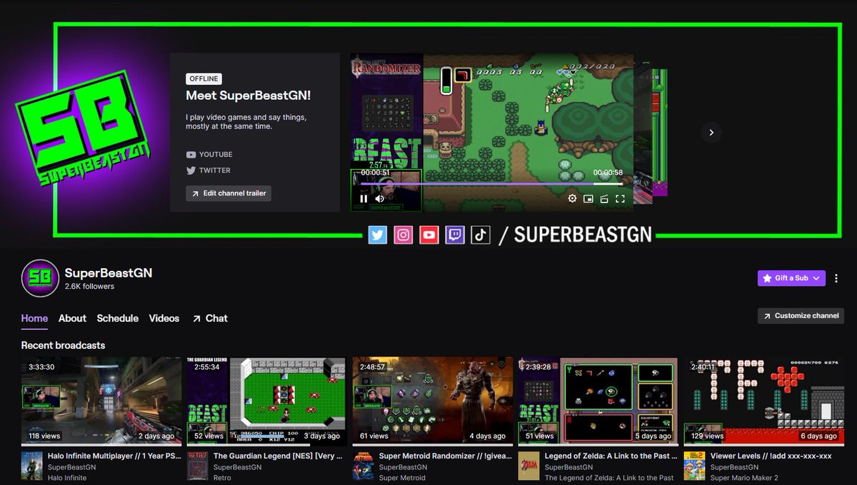 SuperBeastGN's tweet photo. Changed up my Twitch banner so it looks better with the updated format, will add more stuff to it in the future. #shm #beastcrew https://t.co/4FuV9stf5k