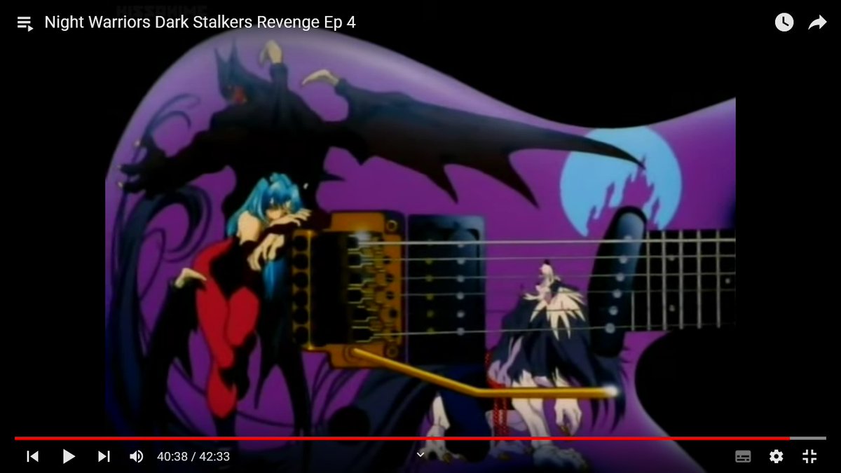 Skele_Troy's tweet photo. I recently watched the Darkstalkers OVA, it was pretty cool. I need to get this guitar from the end credits. https://t.co/PEae8zh3jM