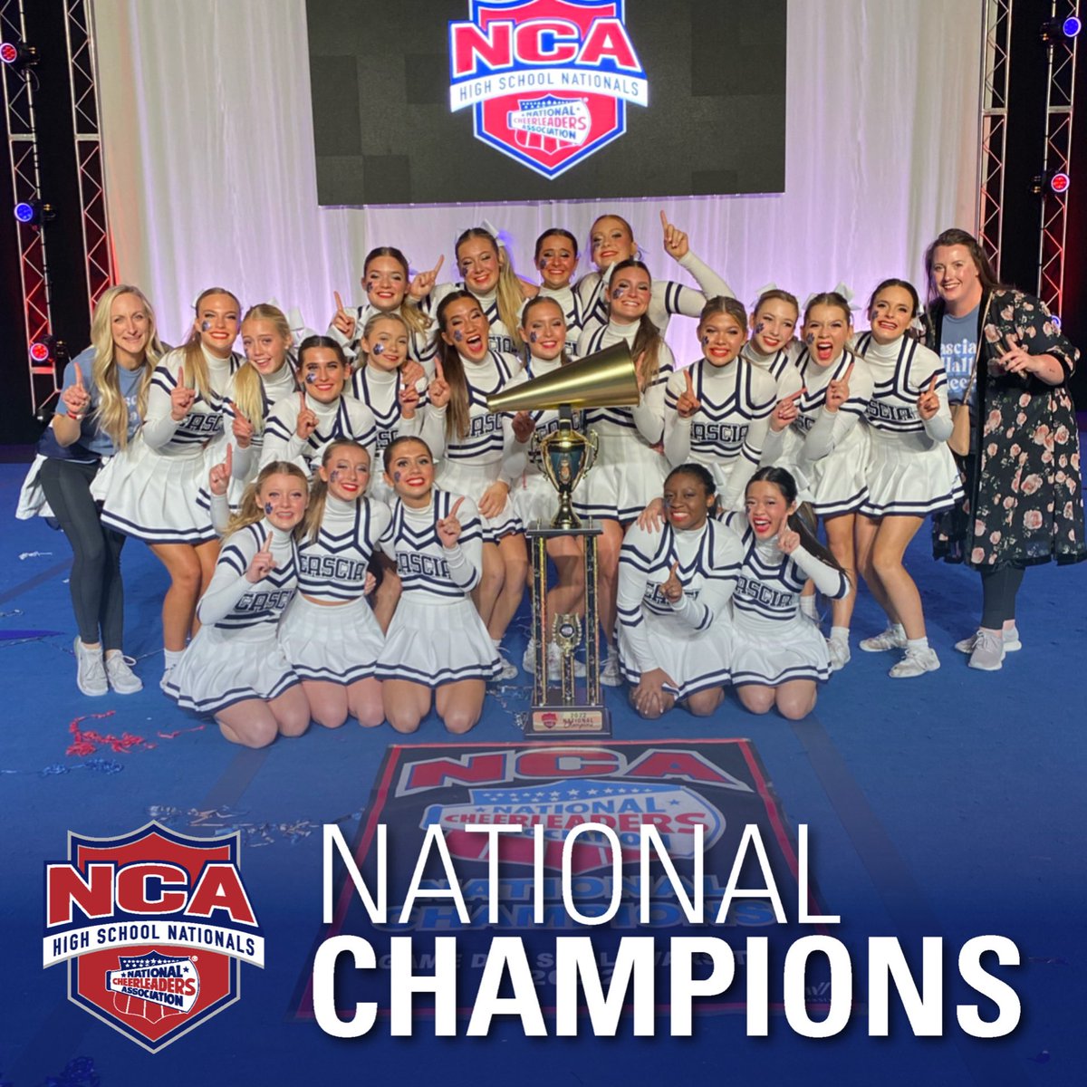 NCAupdates's tweet photo. Congratulations, National Champions! 🤩✨🏆 #theworkisworthit https://t.co/zTzqUgikfr