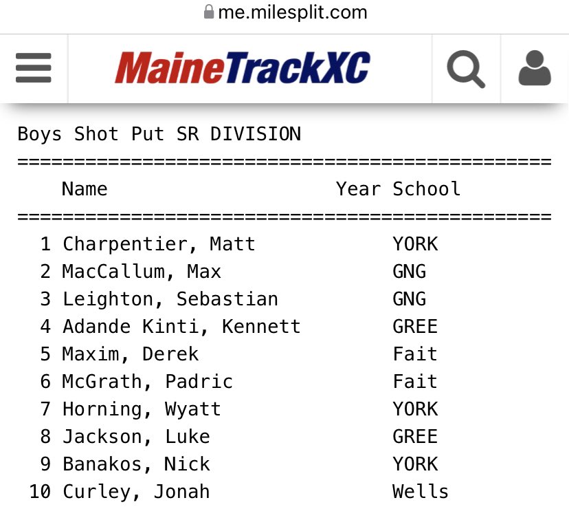 test Twitter Media - Lots of big results last Tuesday for Wildcat Men’s Indoor T&F in their WMC victory. Notable wins by Matt Charpentier Shot Put and Colin Monsen Triple Jump 🐾🎽 #VarsityMaine @JayPinceSMG https://t.co/77nYpaaMbv
