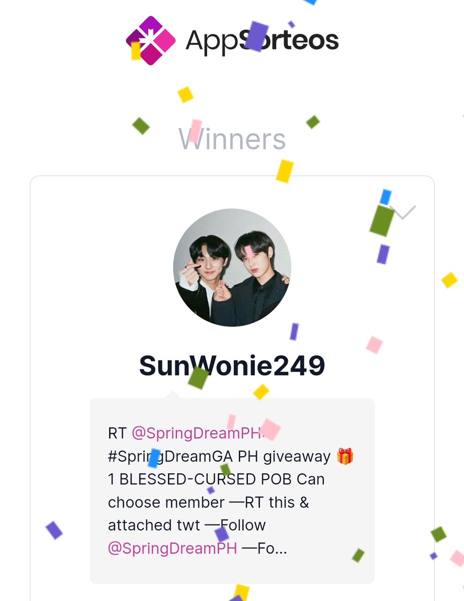 SpringDreamPH's tweet photo. #SpringDreamGA
β¨WINNERβ¨
CONGRATS! dm me to claim βΊοΈ https://t.co/LU07XnlqK2