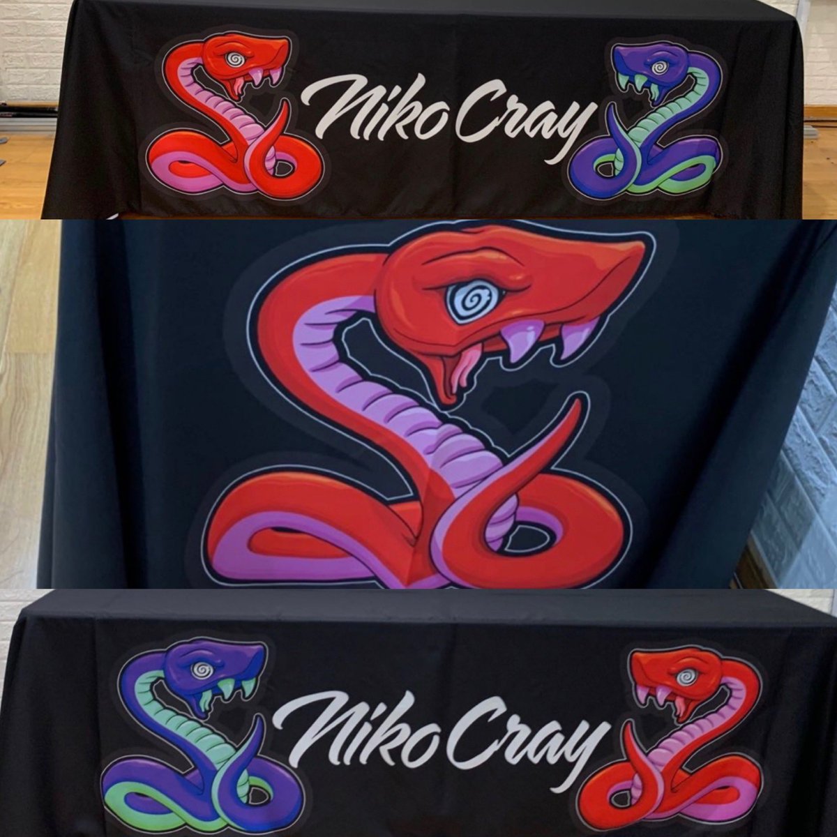 geniusoriginals's tweet photo. Made a couple table cloths for #nikocray #glassartist #glassvegas #glassvegasexpo https://t.co/xwpRpVGPo5