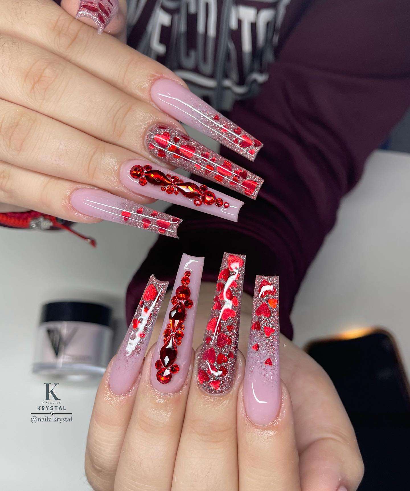 Cute Manicure Twitterissa Long Valentines Day Nails Acrylic Design Tap For More T Co Eyk411mwdj Manicurecute Valentinesdaynails Valentinesnails Nail Nails Nailart Valentinesday Valentinesday22 Valentines22