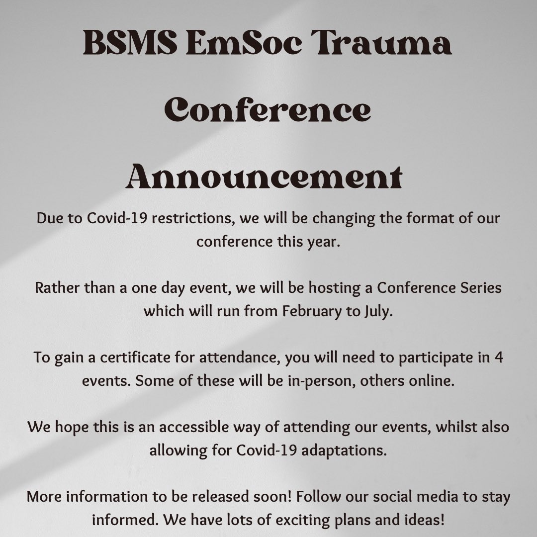 BSMS Emergency Medicine Society (@bsmsemsoc) on Twitter photo 