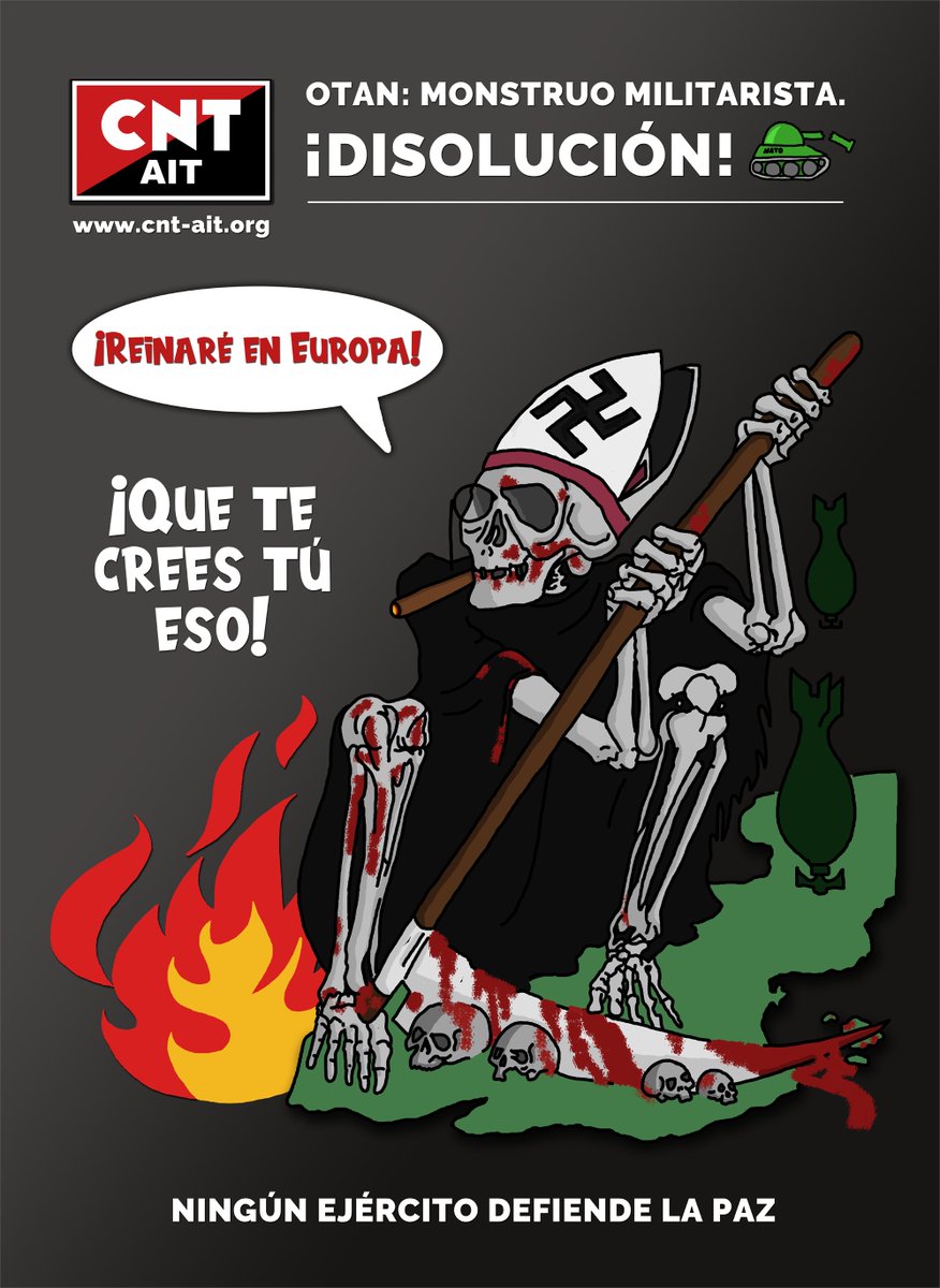 #OTAN: Monstruo militarista. ¡Disolución! 

#CNT #AIT <a href="/IWAAIT/">IWA - AIT</a> cnt-ait.org