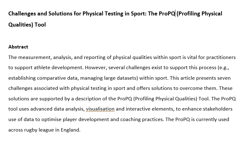 ktconditioning's tweet photo. Challenges and Solutions for Physical Testing in Sport: The ProPQ (Profiling Physical Qualities) Tool

Accepted today @NSCASCJonline😀

Co-authors @23Benjones @DanWeaving @sammccormack6 @camowen94 @_NeilC_👏

A culmination of over 10 years work😅 but more still to come

Thread👇 https://t.co/7bqQ5lkPRU