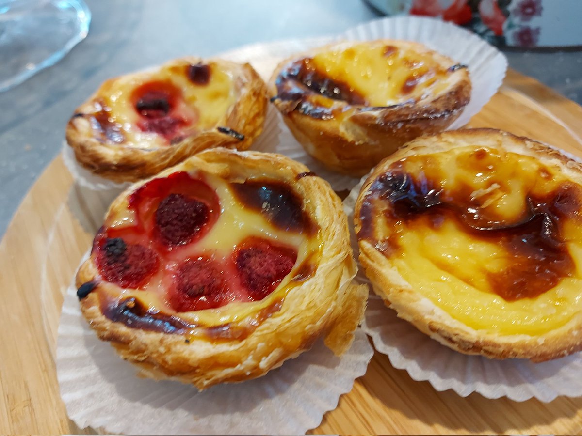 Something magical for Monday.
Portugese tarts with or with out raspberry at both cafes. Priscilla's tearoom cr2 9ea and corner house tearoom cr2 9bx. 
Loads of great charity items at Corner House as well.pop in and have a look.