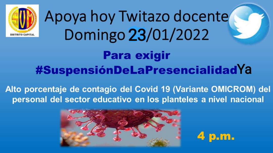 MachadEdgar's tweet photo. Debido al alto contagio de Covid 19 en los centros educativos en todo el país, exigimos a las autoridades educativas nacionales, regionales y municipales la #SuspensionDePresencialidadYa https://t.co/Ub9KfmS0v4