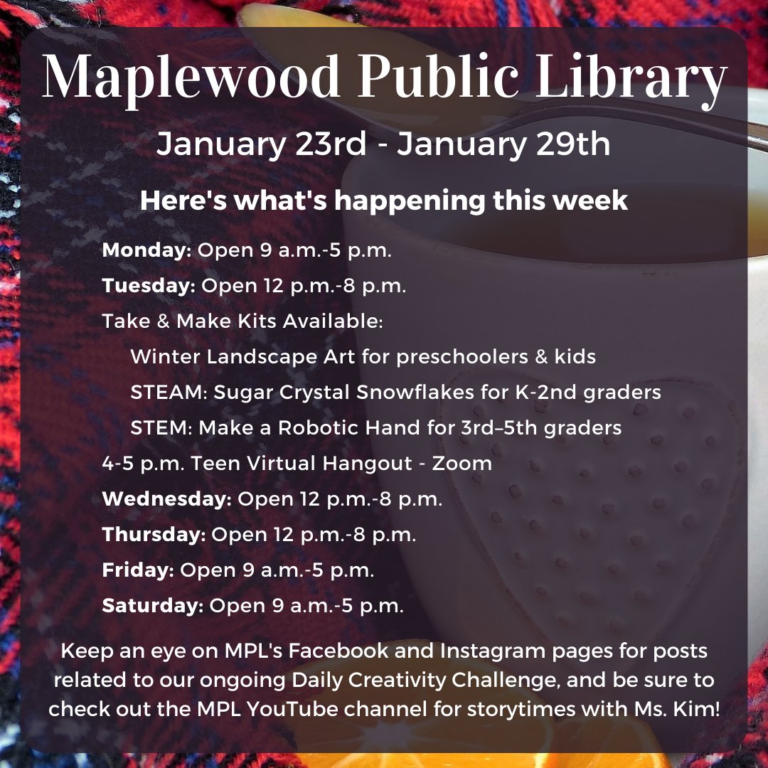 Maplewood Library tweet media