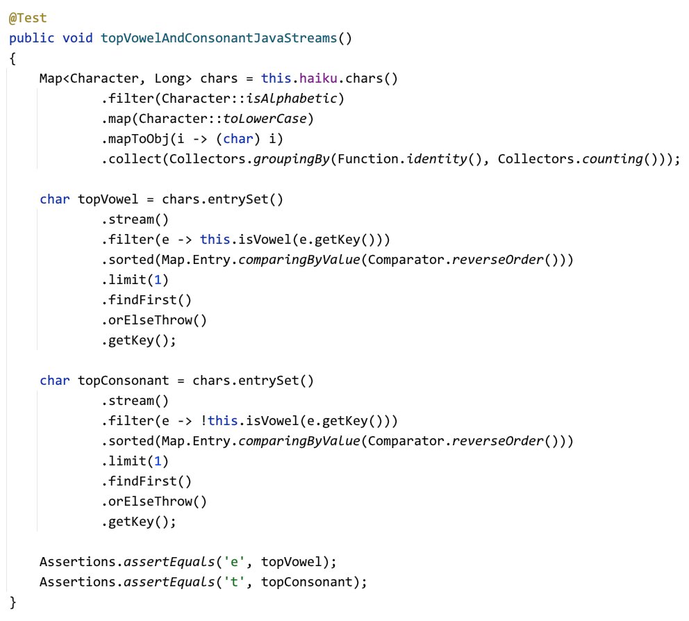 TheDonRaab's tweet photo. Tried some experiments with the haiku Text block and Switch Expressions in Java 17. I love the CharBag type in @EclipseCollect. @JosePaumard @NikhilNanivade  @rmehmandarov, I added a Java Stream solution as well for some #JLDD fun.

Full code in gist: https://t.co/rvDko2mOX9 https://t.co/kSERPV8hTo