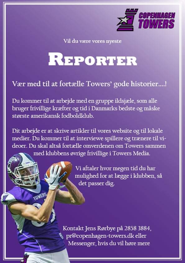 CPHTowers's tweet image. Towers Media har brug for hjælp. Vil du være vores head of media eller reporter, så læs her og tag fat i @Roerbye #amerikansk #fodbold #nfldk #gulklud