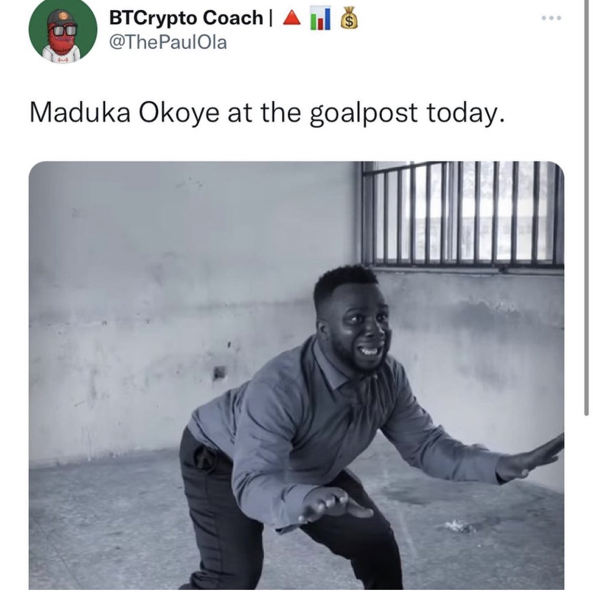 GistReel's tweet photo. I pity Maduka Okoye today 😂😂 #AFCON #Nigeriavstunisia #SuperEagles https://t.co/VMVjCiYGhi