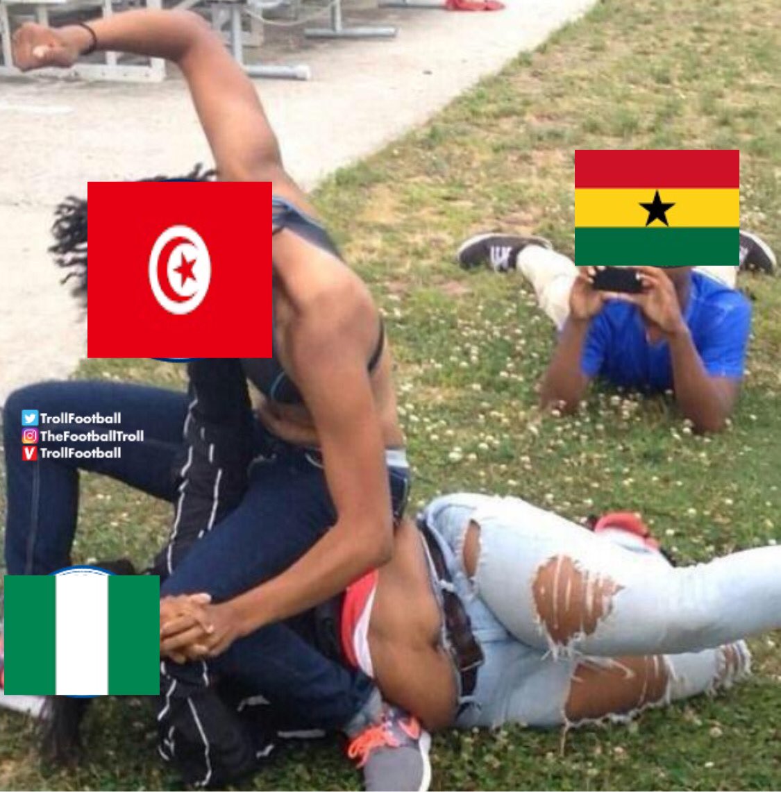 tkthereal1's tweet photo. Nigeria vs Tunisia Match summary 😂 https://t.co/43nPTijHiY